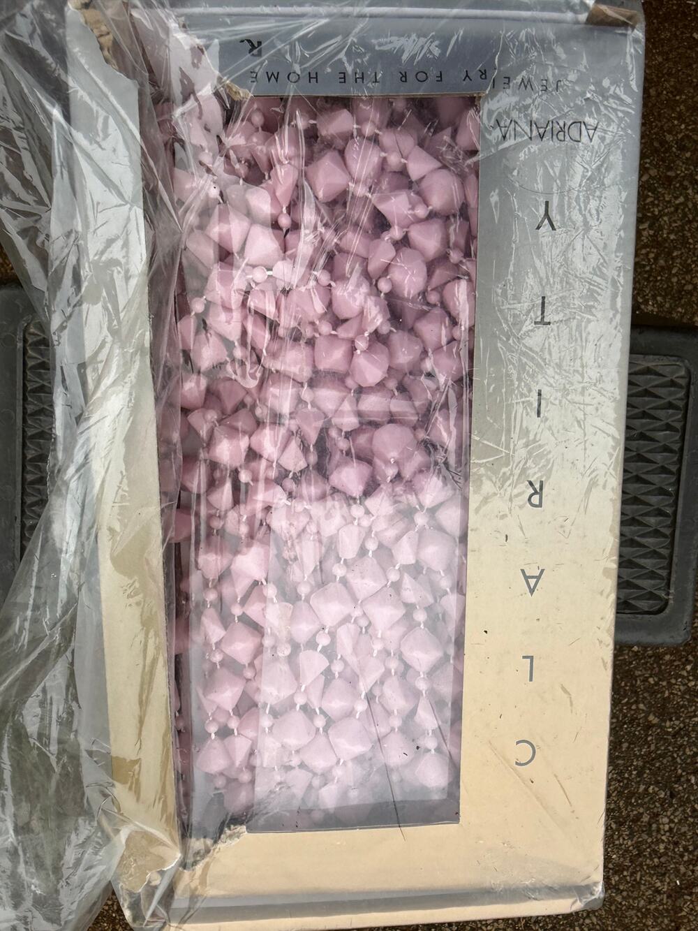 Adriana Rose Beaded Room Divider Curtain 40x84 Pink retail $40 PGL wholesale $10